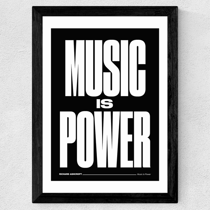 Music is Power Wide Black Frame Music is Power Wide Black Frame