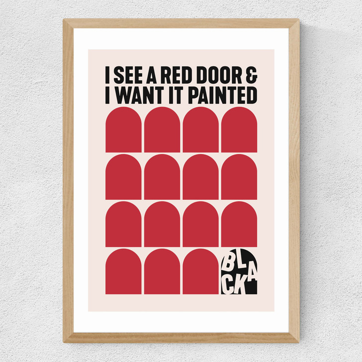 Red Door Medium Oak Frame Red Door Medium Oak Frame