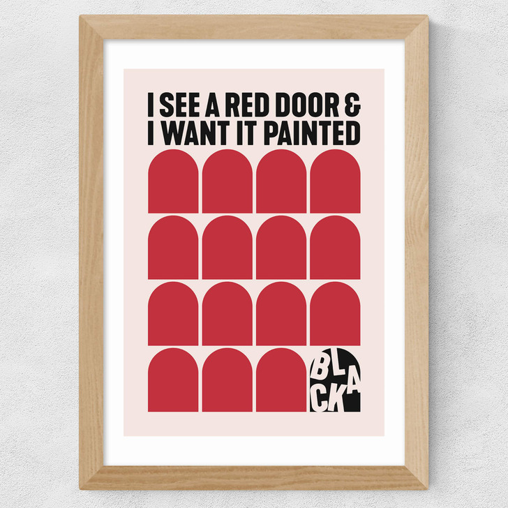 Red Door Wide Oak Frame Red Door Wide Oak Frame