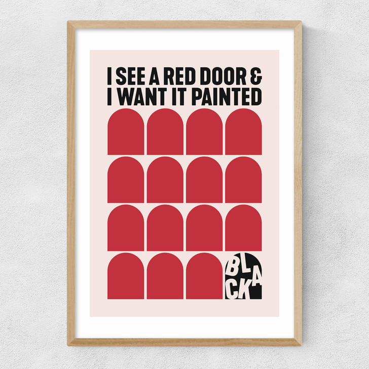 Red Door Narrow Oak Frame