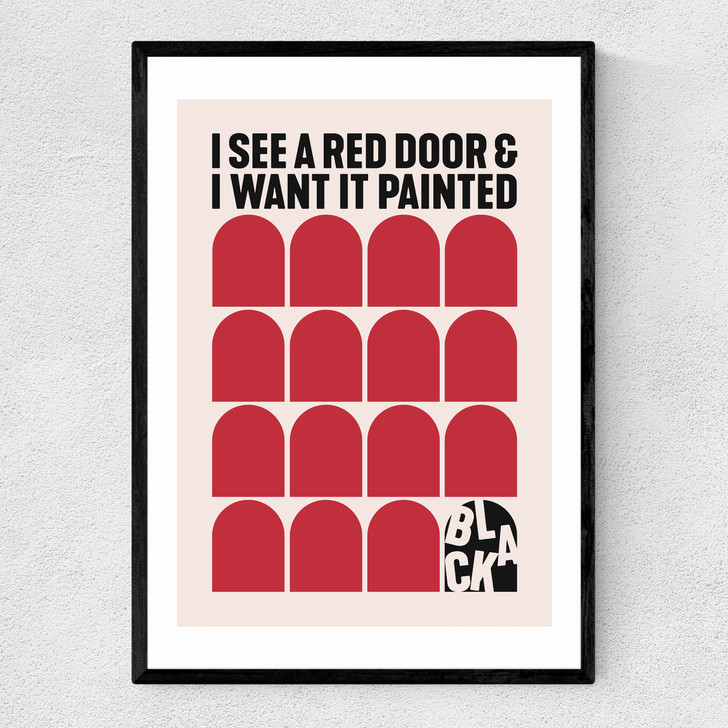 Red Door Narrow Black Frame