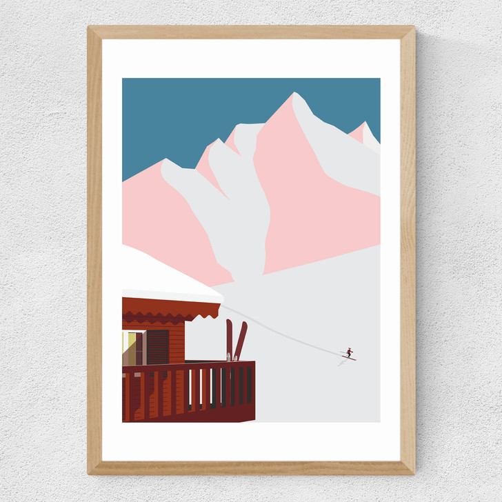 Chalet Print Medium Oak Frame