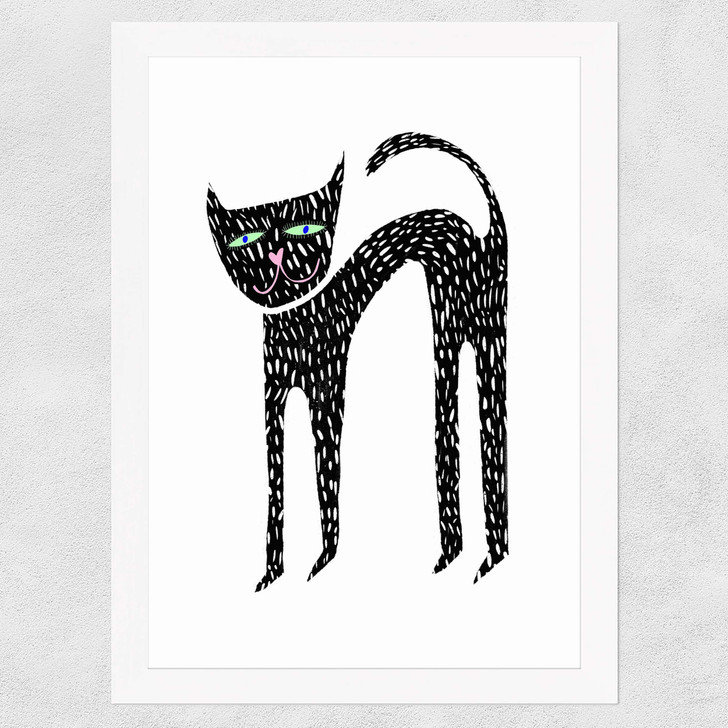 Je suis un chat Wide White Frame