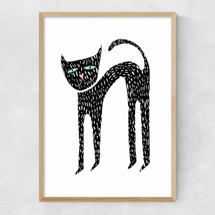 Je suis un chat Narrow Oak Frame