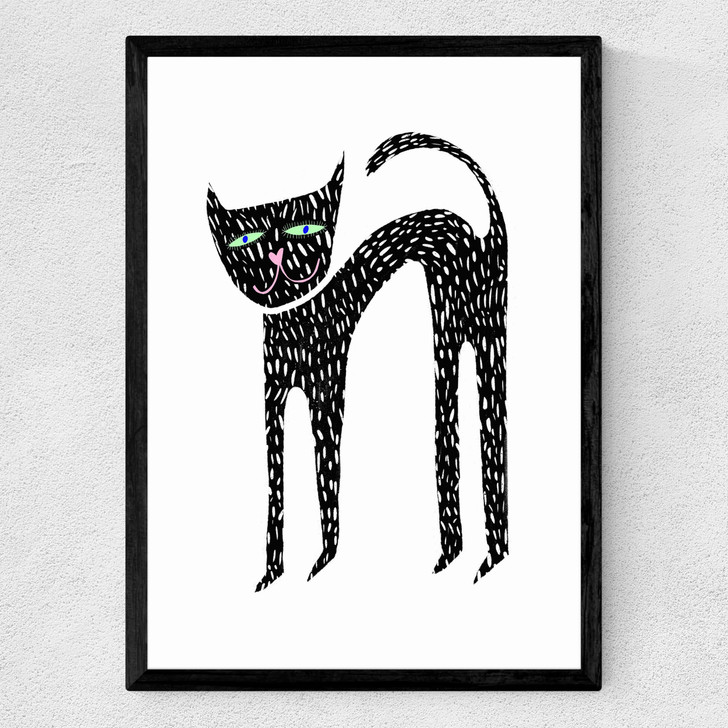 Je suis un chat Medium Black Frame