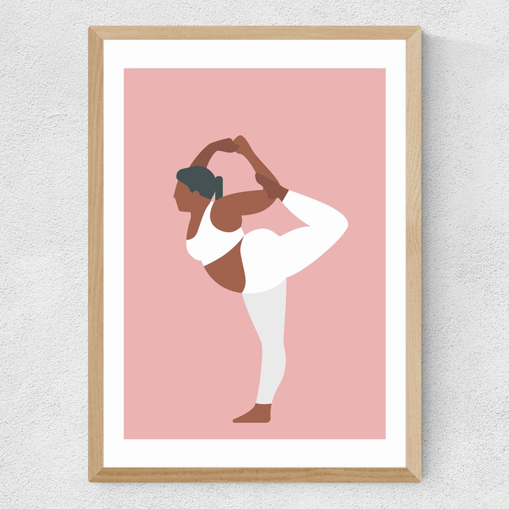 Yoga at 12 O'Clock Medium Oak Frame Yoga at 12 O'Clock Medium Oak Frame