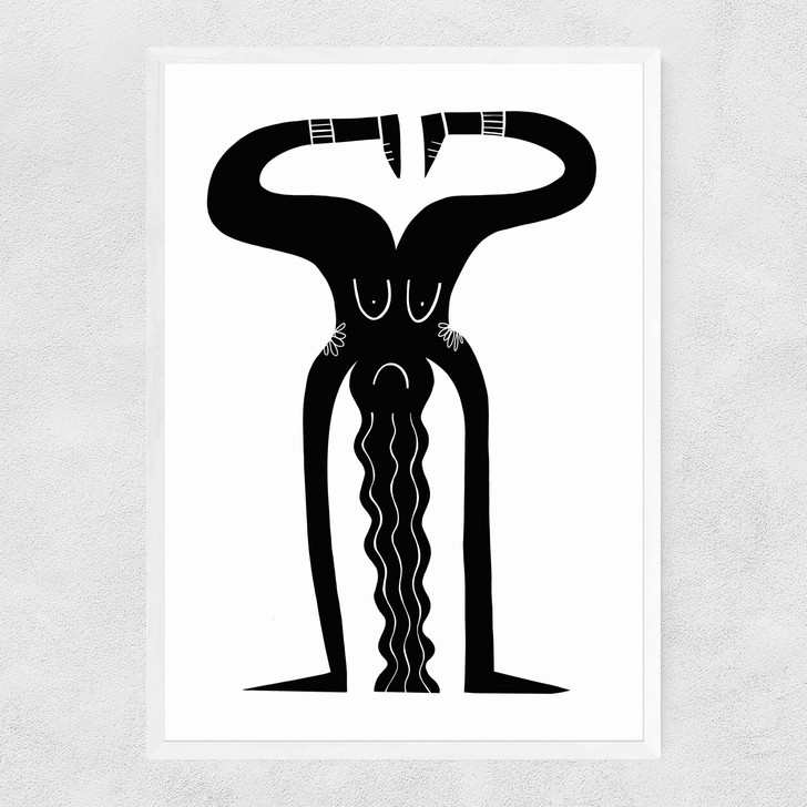 Hand by Katy Edelsten Narrow White Frame Hand by Katy Edelsten Narrow White Frame