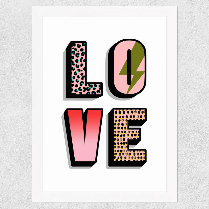 L O V E Wide White Frame