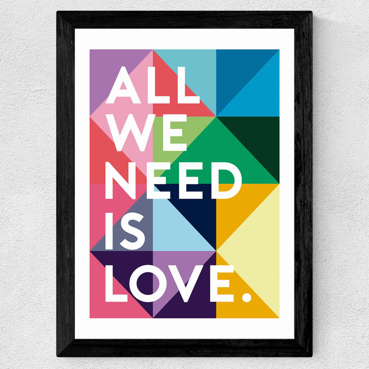 All We Need Is Love Wide Black Frame All We Need Is Love Wide Black Frame