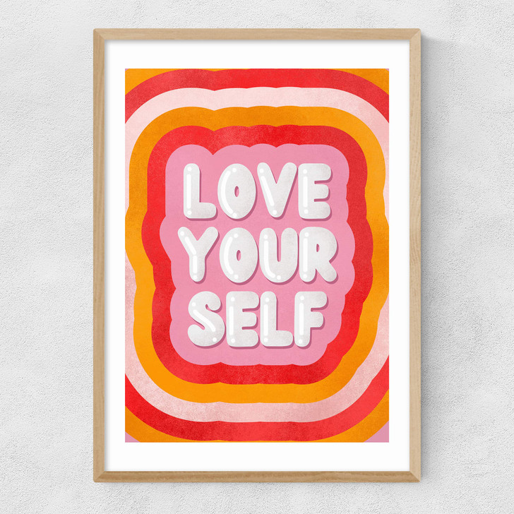 Love YOURSELF by ShowMeMars Narrow Oak Frame