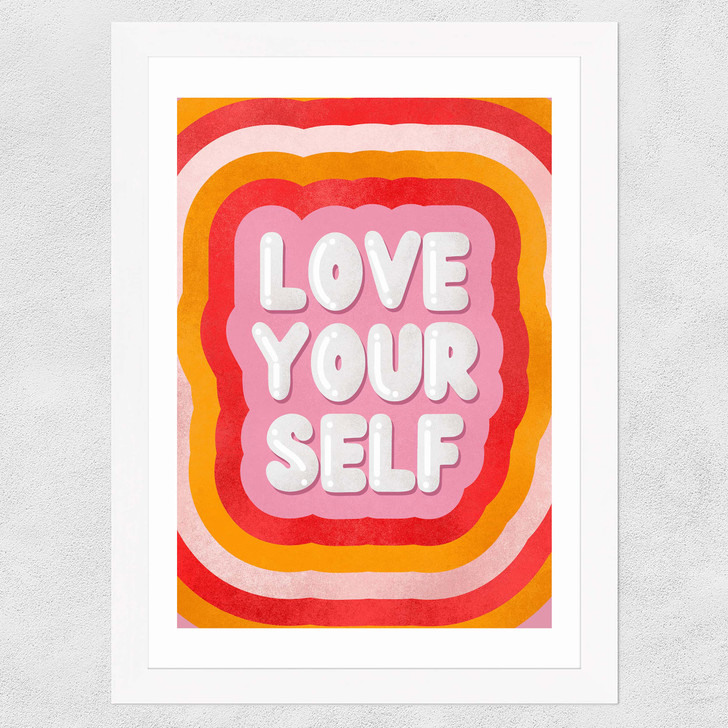 Love YOURSELF by ShowMeMars Wide White Frame