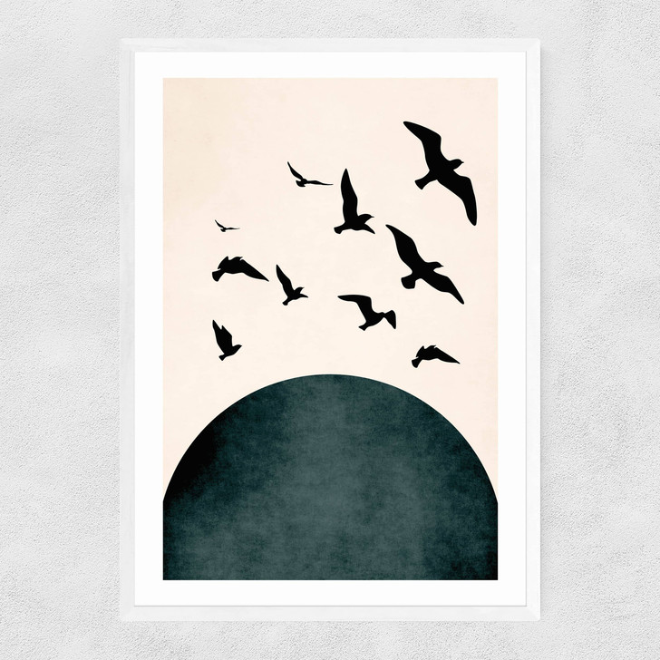 The Forest Narrow White Frame