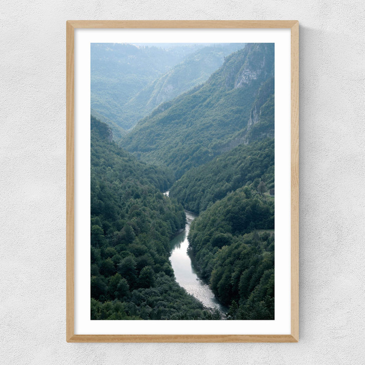 The River Through The Forest Narrow Oak Frame The River Through The Forest Narrow Oak Frame