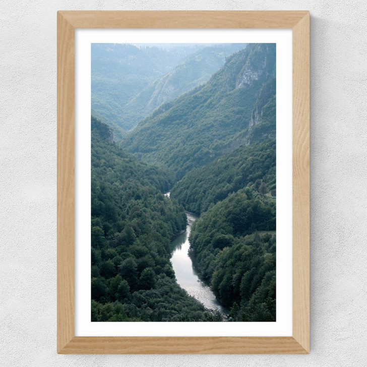 The River Through The Forest Wide Oak Frame The River Through The Forest Wide Oak Frame