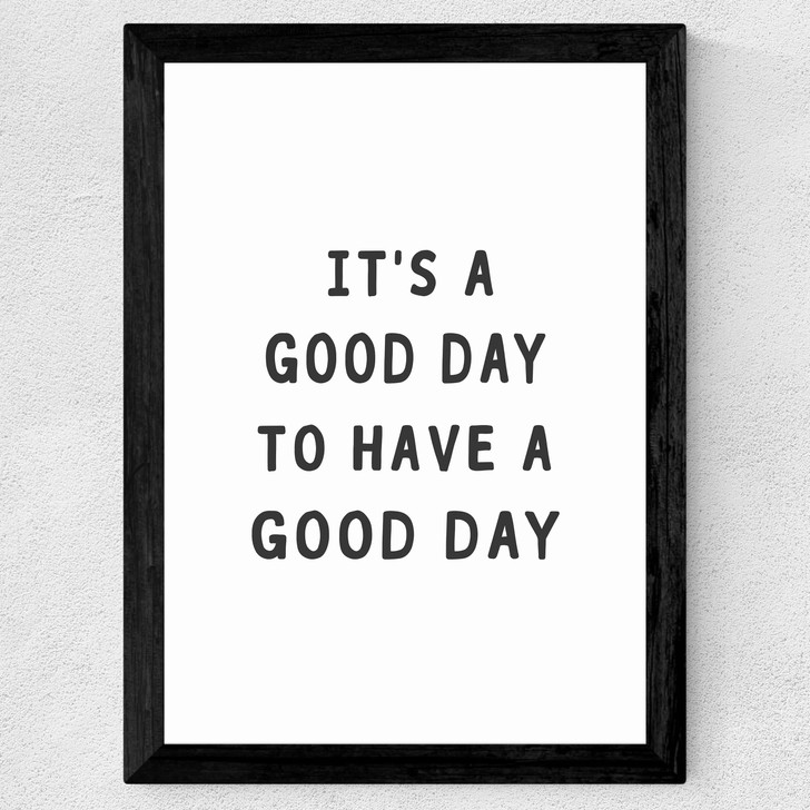 Good Day Wide Black Frame