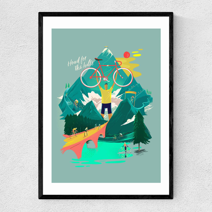 Head For The Hills Narrow Black Frame Head For The Hills Narrow Black Frame