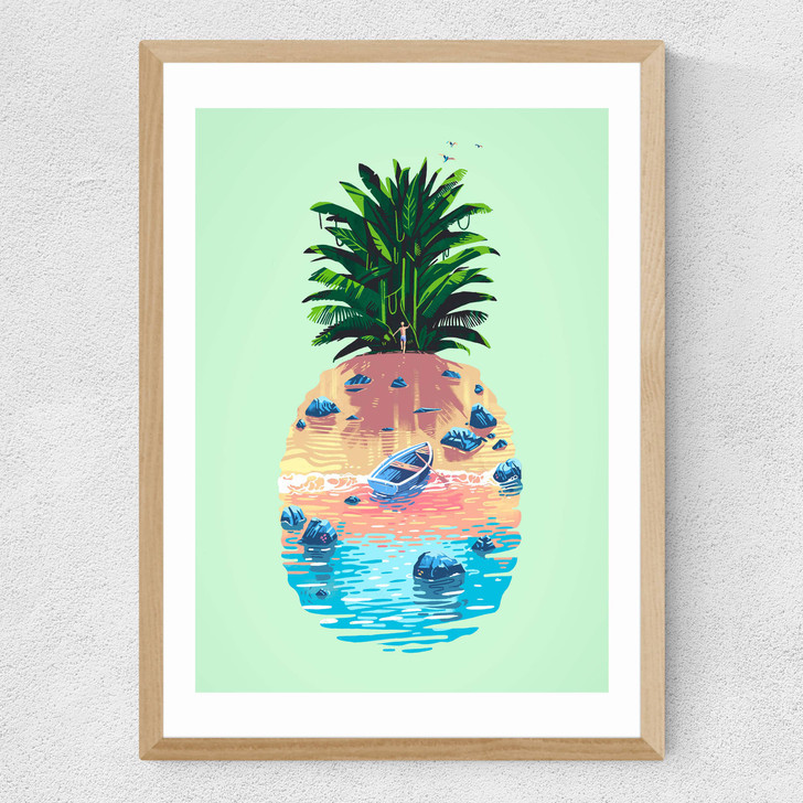 Pineapple Island Medium Oak Frame Pineapple Island Medium Oak Frame