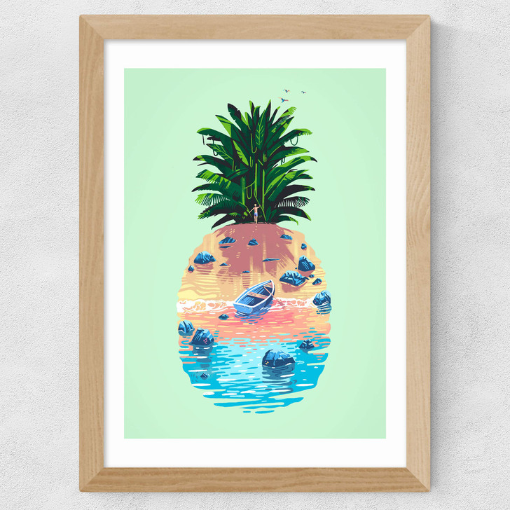 Pineapple Island Wide Oak Frame Pineapple Island Wide Oak Frame