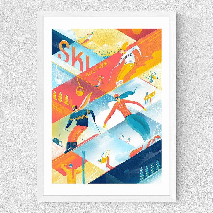Ski The Lines Medium White Frame