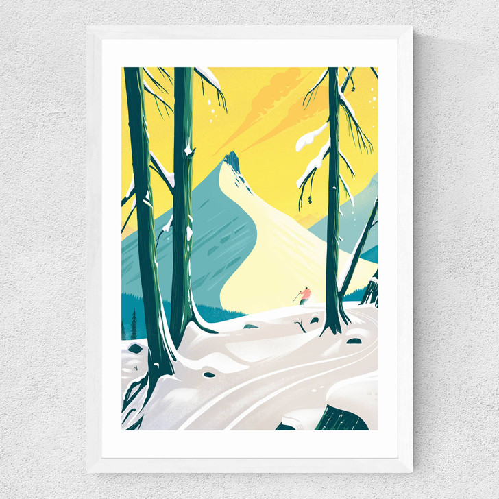 The Quiet Of The Woods Medium White Frame