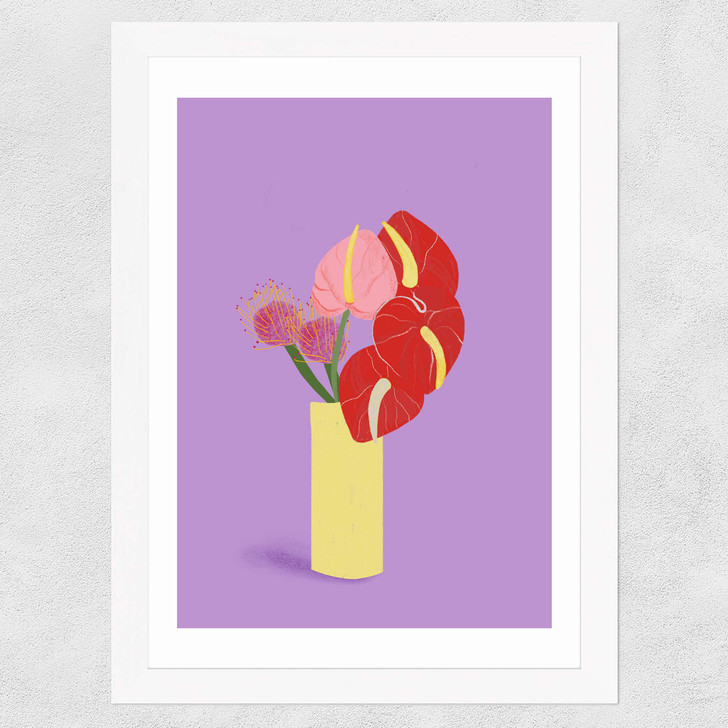 Fun Flowers Wide White Frame