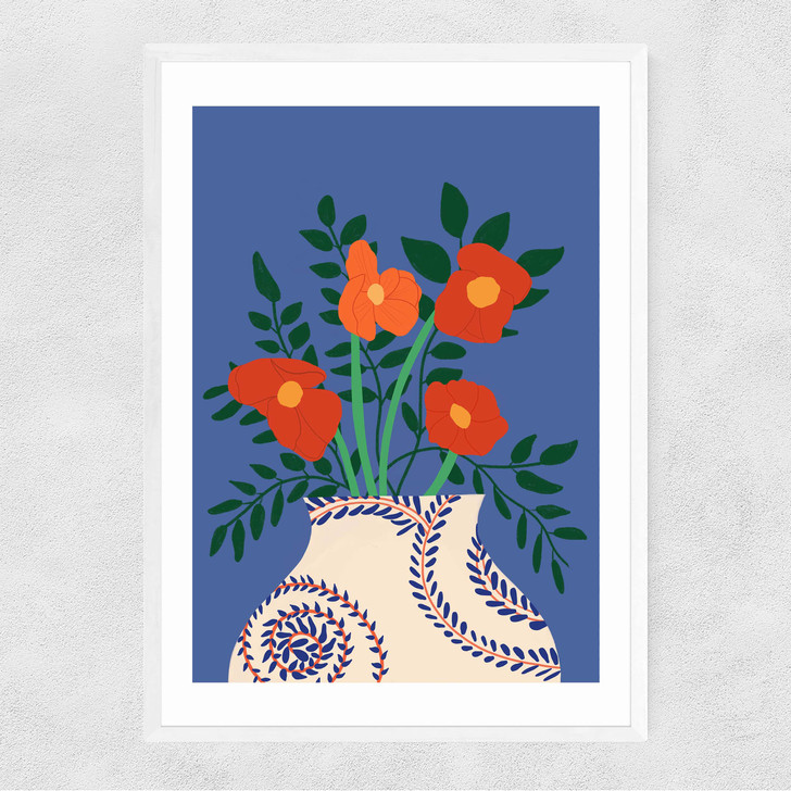 Poppy Narrow White Frame