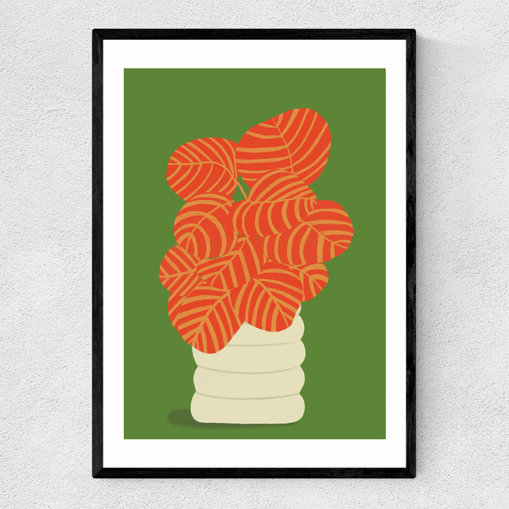 Reimagined Calathea Narrow Black Frame Reimagined Calathea Narrow Black Frame