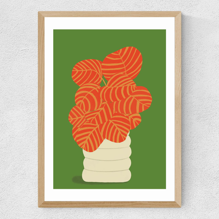 Reimagined Calathea Medium Oak Frame Reimagined Calathea Medium Oak Frame