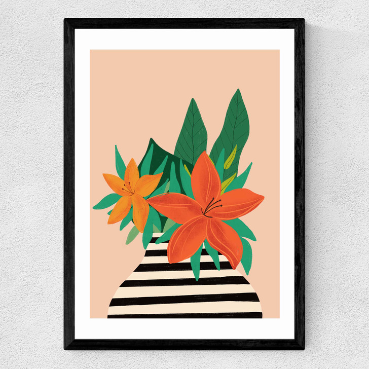 Tiger Lily Medium Black Frame