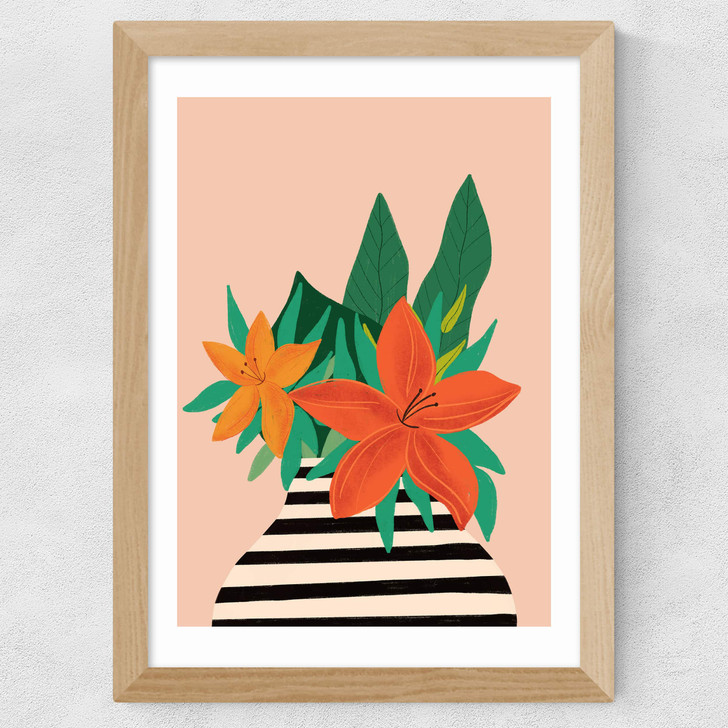 Tiger Lily Wide Oak Frame
