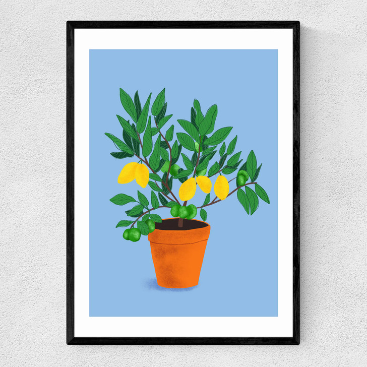 When Life Gives You Lemons Narrow Black Frame