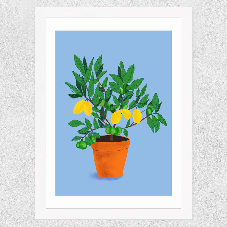 When Life Gives You Lemons Wide White Frame