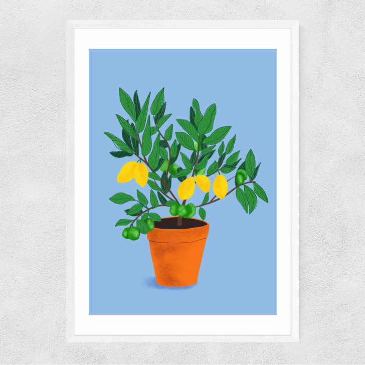 When Life Gives You Lemons Narrow White Frame