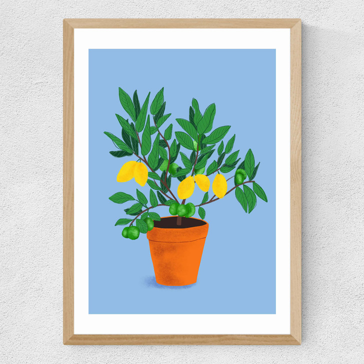 When Life Gives You Lemons Medium Oak Frame