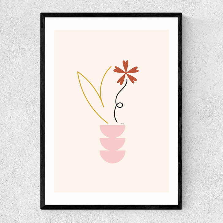 Flower by Linda Gobeta Narrow Black Frame Flower by Linda Gobeta Narrow Black Frame