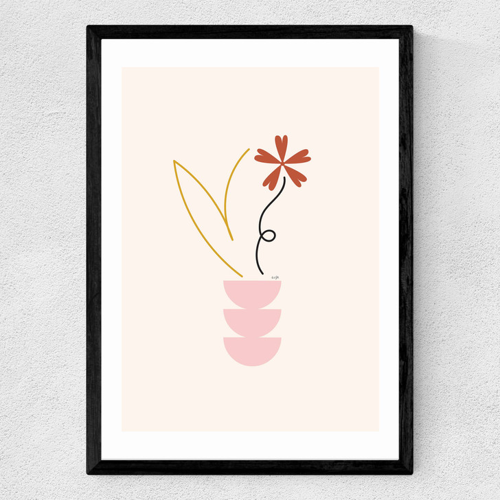 Flower by Linda Gobeta Medium Black Frame Flower by Linda Gobeta Medium Black Frame