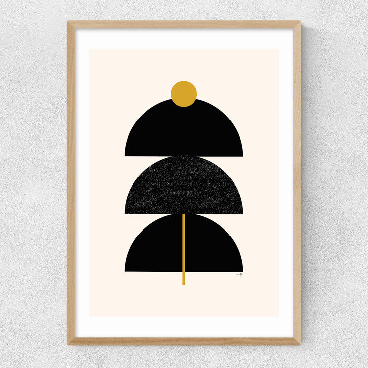 Graphic Art I Narrow Oak Frame Graphic Art I Narrow Oak Frame