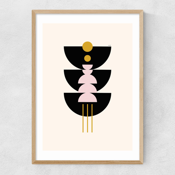 Graphic Art III Narrow Oak Frame Graphic Art III Narrow Oak Frame