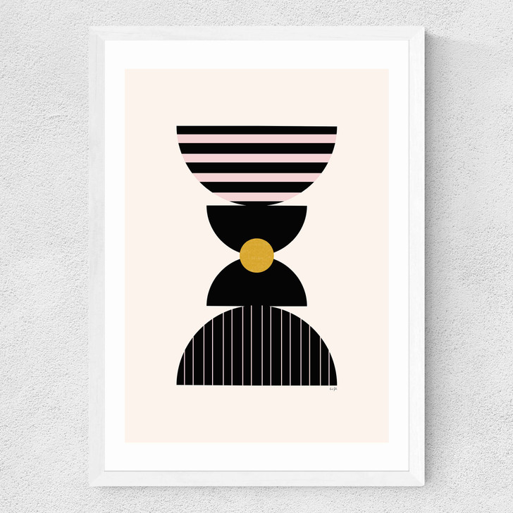 Graphic Art IV Medium White Frame