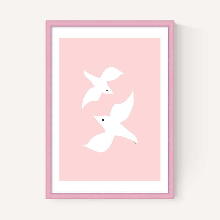 Love Birds In Pink