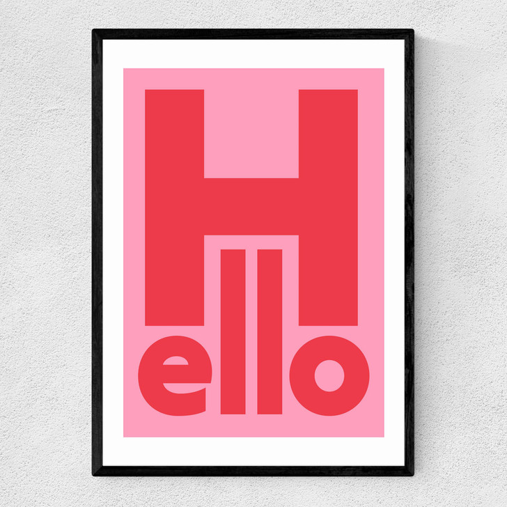 Hello by Rocket Jack Narrow Black Frame Hello by Rocket Jack Narrow Black Frame