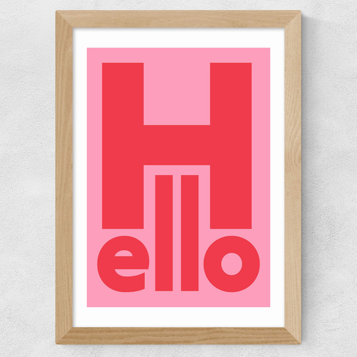 Hello by Rocket Jack Wide Oak Frame Hello by Rocket Jack Wide Oak Frame