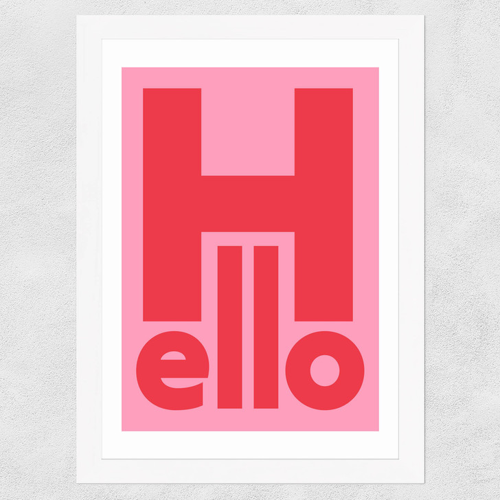 Hello by Rocket Jack Wide White Frame Hello by Rocket Jack Wide White Frame