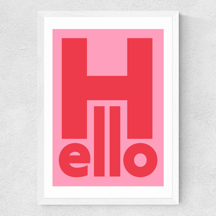 Hello by Rocket Jack Medium White Frame