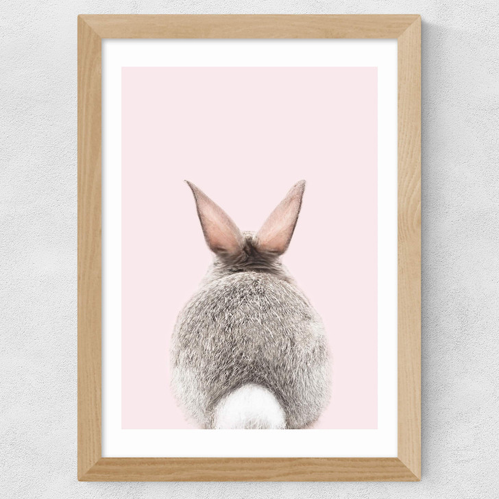 Baby Bunny Tail Wide Oak Frame