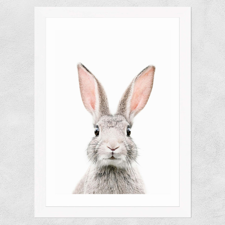 Baby Bunny Wide White Frame