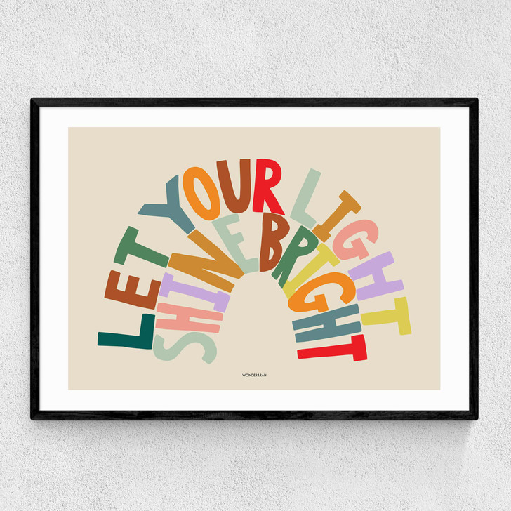 Shine Bright Rainbow Narrow Black Frame Shine Bright Rainbow Narrow Black Frame