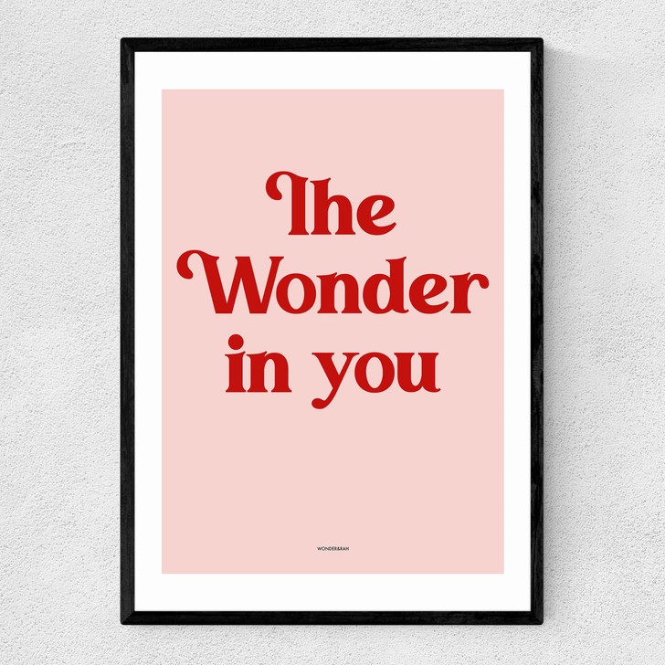 The Wonder In You Pink Narrow Black Frame The Wonder In You Pink Narrow Black Frame