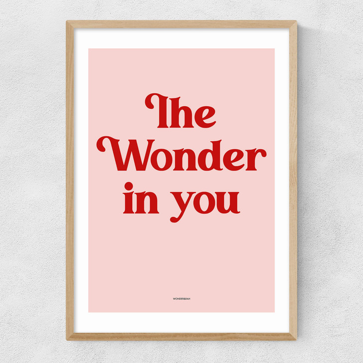 The Wonder In You Pink Narrow Oak Frame The Wonder In You Pink Narrow Oak Frame