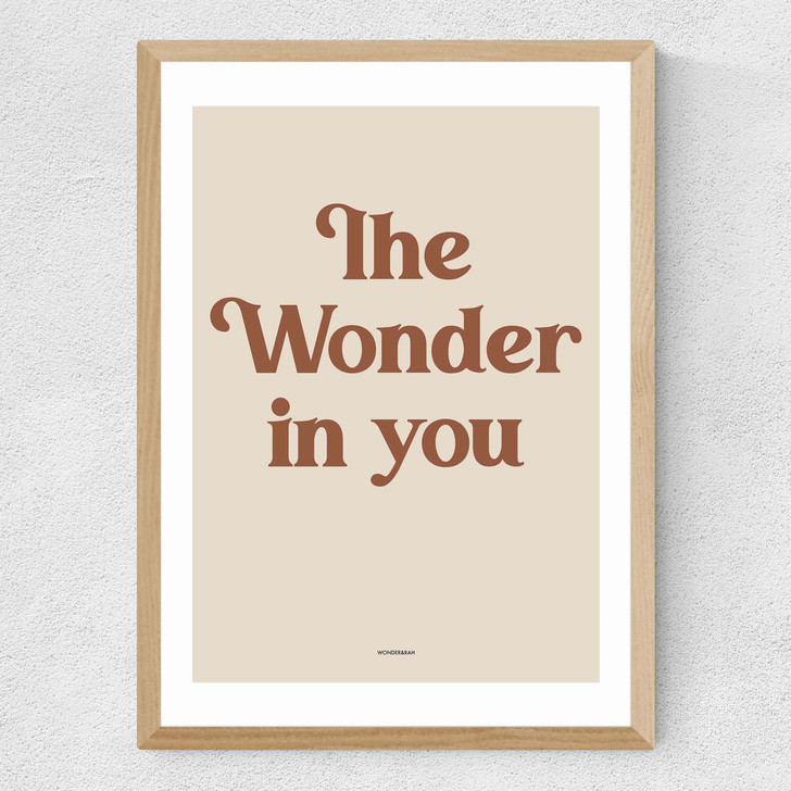 The Wonder In You Spice Medium Oak Frame